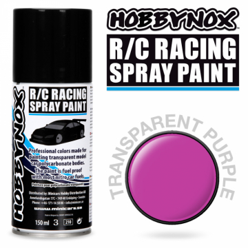 Hobbynox Transparent Purple R/C Racing Spray Frg 150 ml i gruppen Bygg & Verktyg / Frg & penslar / Lexan sprayfrg hos Rynosx4 Hobbyshop AB (HN1506)