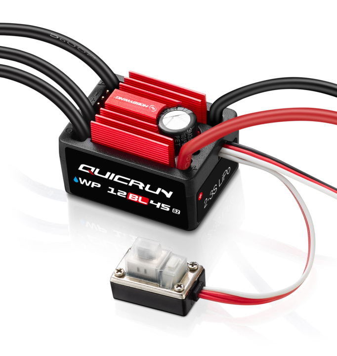 Hobbywing QuicRun WP 10BL45 G2 Fartreglage 2-3S Bil 1/14-1/12 i gruppen RADIOSTYRD BIL / Tillbehör / Fartreglage / Reglage (bil) hos Rynosx4 Hobbyshop AB (HW30107000)