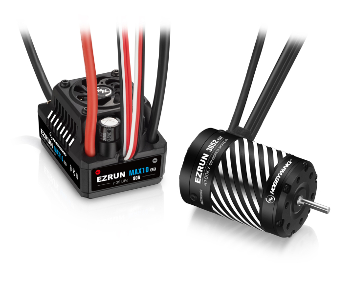 Hobbywing EzRun Combo MAX10 G2S 80A, 3652SD 4100kV G3 1/10 i gruppen RADIOSTYRD BIL / Tillbehör / Fartreglage / Reglage (bil) hos Rynosx4 Hobbyshop AB (HW38010207)