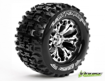 Däck & Fälg MT-PIONEER 2,8" Krom 1/2-Offset (2) i gruppen Fabrikat / L / Louise RC World / Däck 1/10 Truck Monster hos Rynosx4 Hobbyshop AB (LT3202CH)
