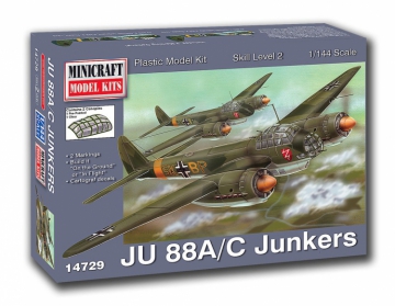 1/144 JU-88A/C Luftwaffe i gruppen Fabrikat / M / Minicraft Models / Plastbyggsatser hos Rynosx4 Hobbyshop AB (MC14729)