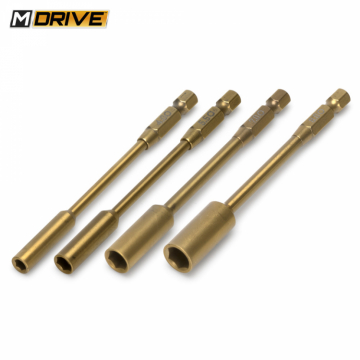 M-DRIVE Power Tool Bits Set Mutter 4, 5.5, 7 & 8mm i gruppen Bygg & Verktyg / Verktyg / Meka  / Hylsmejslar (Meka) hos Rynosx4 Hobbyshop AB (MD10100)