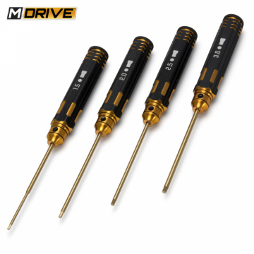 M-Drive PRO TiN Insexnyckel Rak Set - 1.5, 2, 2.5 & 3mm i gruppen RADIOSTYRD BIL / Tillbehr / Verktyg / Verktygssatser (bil) hos Rynosx4 Hobbyshop AB (MD21000)