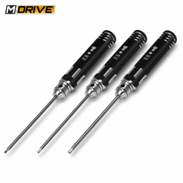 M-DRIVE Insexnyckel med Kula Set - 2, 2.5 & 3mm i gruppen Bygg & Verktyg / Verktyg / Meka  / Insexmejslar (Meka) hos Rynosx4 Hobbyshop AB (MD22000)