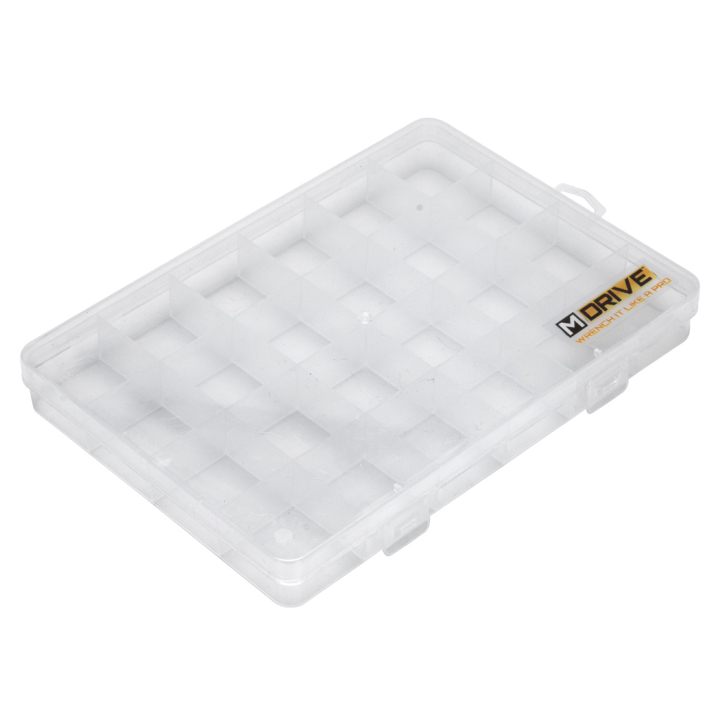 M-Drive Skruv & Mutter Låda 24-fack - 190x131x22mm i gruppen Bygg & Verktyg / Verktyg / Meka  / Förvaring (Meka) hos Rynosx4 Hobbyshop AB (MD91120)