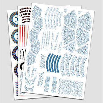 Star Trek U.S.S. Excelsior Aztec Decal Set 1/1000 i gruppen OUTLET / OUTLET hos Rynosx4 Hobbyshop AB (MKA017)