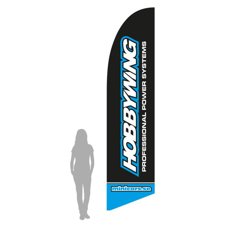 Beachflagga Hobbywing - L 410cm i gruppen MERCHANDISE / Övrigt hos Rynosx4 Hobbyshop AB (MM5240-L)