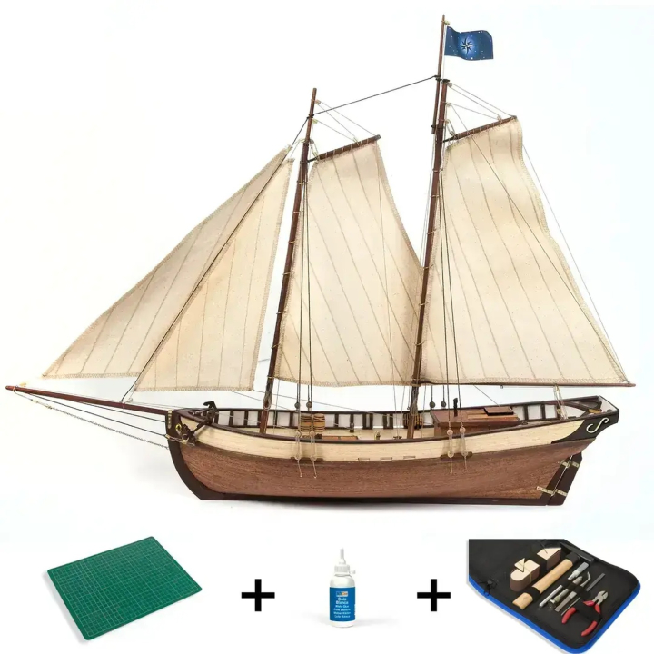 OcCre Polaris 1/50 Skepp 580mm med Startset i gruppen Bygg & Verktyg / Byggsatser trä / Träbåtar hos Rynosx4 Hobbyshop AB (OC12007S)