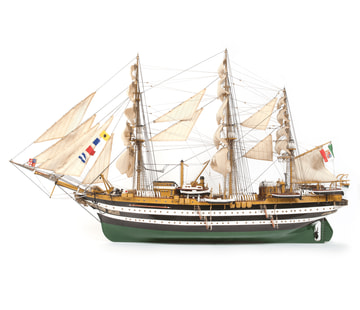 OcCre Amerigo Vespucci 1/100 Skolfartyg 980mm i gruppen Bygg & Verktyg / Byggsatser trä / Träbåtar hos Rynosx4 Hobbyshop AB (OC15006)