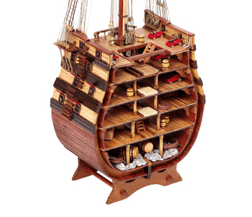 OcCre Santisima Trinidad 1/90 Skepp 90mm Genomskärning i gruppen Bygg & Verktyg / Byggsatser trä / Träbåtar hos Rynosx4 Hobbyshop AB (OC16800)