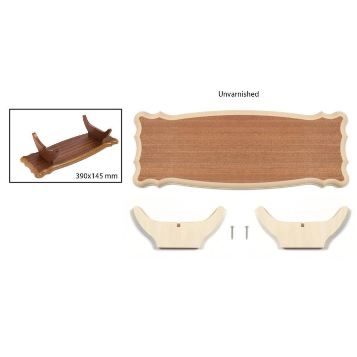 OcCre Display-platta 390x145mm med Stöd Obehandlad i gruppen Bygg & Verktyg / Byggmaterial / Tillbehör hos Rynosx4 Hobbyshop AB (OC19105)