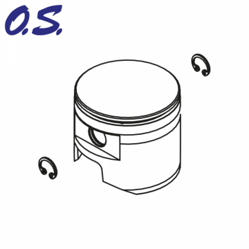 O.S. Kolv GT15HZ (med uppdaterade kolvbultsklips) i gruppen Fabrikat / O / O.S.Engines / Motorer Flyg/Heli Bensin hos Rynosx4 Hobbyshop AB (OS28153202)