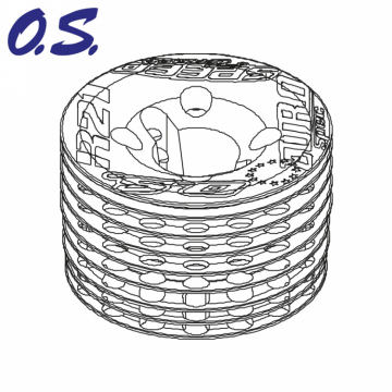 O.S.SPEED Kyltopp R21 Euro-Spec i gruppen RADIOSTYRD BIL / Tillbehr / Brnslemotorer / Reservdelar (brnslemotor bil) hos Rynosx4 Hobbyshop AB (OS2C404000)