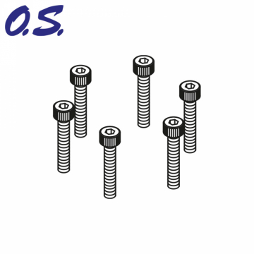 O.S. Insexskruv M3x20mm (10) i gruppen RADIOSTYRDA FLYG / Tillbehr / Brnslemotorer / Reservdelar (brnslemotorer flyg/heli) hos Rynosx4 Hobbyshop AB (OS79871200)