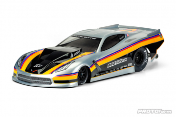 Pro-Line Corvette C7 Pro-Mod Drag Racing Kaross Omlad i gruppen RADIOSTYRD BIL / Tillbehr / Karosser & tillbehr hos Rynosx4 Hobbyshop AB (PL1571-40)