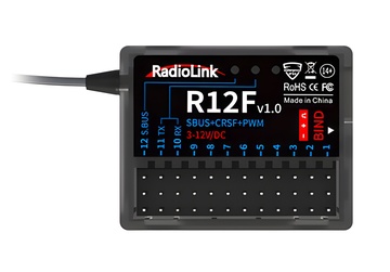 RadioLink R12F Mottagare 12-kanaler i gruppen RYNOS / Ej publicerat hos Rynosx4 Hobbyshop AB (RLR12F)