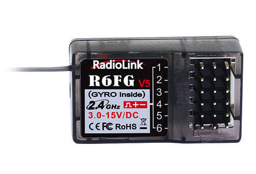 RadioLink Mottagare R6FG 6-kanaler med Gyro i gruppen RADIOSTYRD BIL / Radioutrustning / Mottagare hos Rynosx4 Hobbyshop AB (RLR6FG)