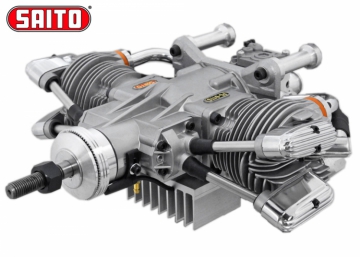 FG-61TS 61cc 4-takts Twin Bensinmotor i gruppen RADIOSTYRDA FLYG / Tillbehr / Brnslemotorer / Motorer (brnslemotorer flyg/heli) hos Rynosx4 Hobbyshop AB (SAFG-61TS)