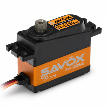 Savx SV-1250MG Miniservo 8Kg 0.095s HV Alu Coreless Metalldrev i gruppen Fabrikat / S / Savx / Servon hos Rynosx4 Hobbyshop AB (SAV-SV1250MG)