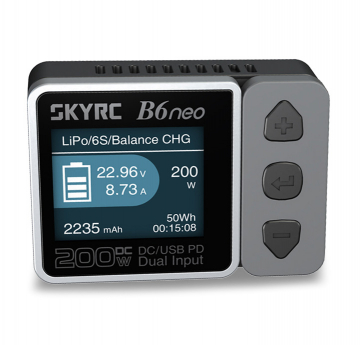 SkyRC B6neo DC Laddare Input 10-28volt, 12A Svart/Gr i gruppen Elektronik / Batterier & laddare / Laddare / USB-Laddare hos Rynosx4 Hobbyshop AB (SK100198-02)