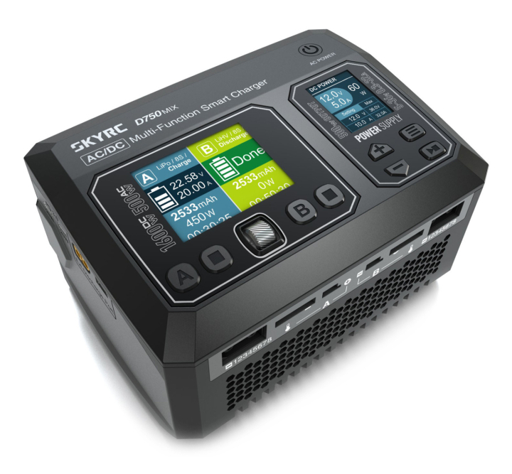 SkyRC D750 MIX Laddare AC/DC 32-50A 1-8S i gruppen Elektronik / Batterier & laddare / Laddare / 230V Laddare hos Rynosx4 Hobbyshop AB (SK100201)