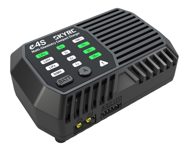 SkyRC e4s Kompakt Multiladdare 60W 240V i gruppen Elektronik / Batterier & laddare / Laddare / 230V Laddare hos Rynosx4 Hobbyshop AB (SK100229-01)