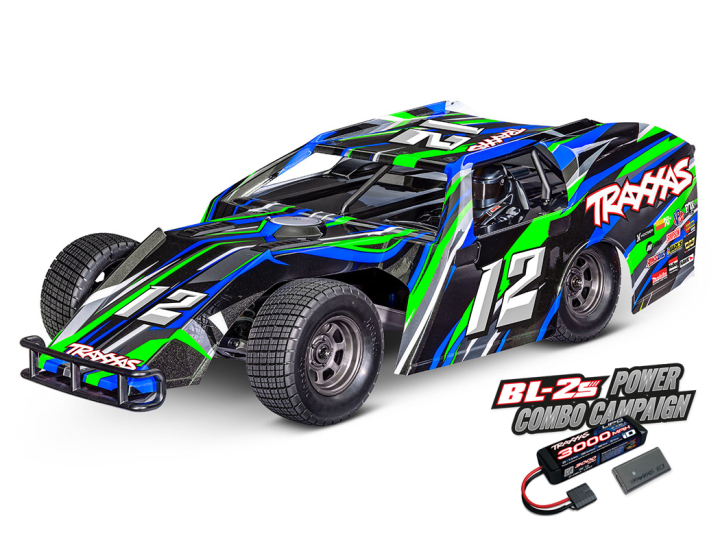 Traxxas Slash Mudboss BL-2s 1/10 Grön i gruppen RADIOSTYRD BIL / RC-BILAR / Radiostyrda bilar (el) hos Rynosx4 Hobbyshop AB (TRX104354-74-GRN)