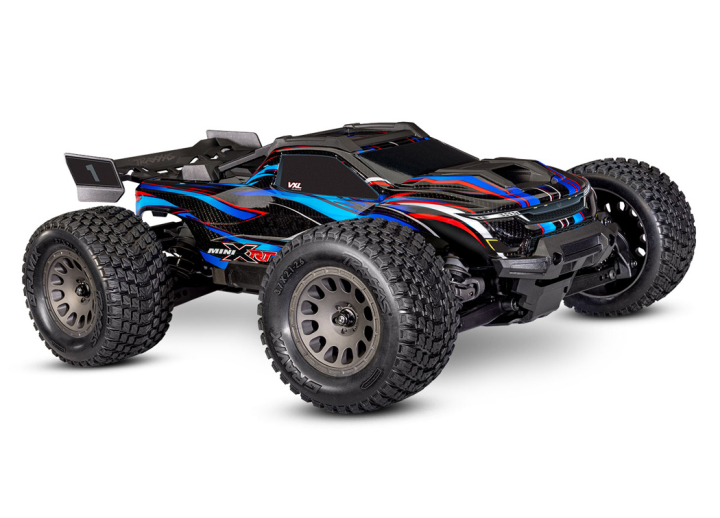 Traxxas Mini XRT RTR TQi VXL-3s Blå - USB-C Laddare / 2s LiPo i gruppen RADIOSTYRD BIL / RC-BILAR / Radiostyrda bilar (el) hos Rynosx4 Hobbyshop AB (TRX108076-1-BLUE)