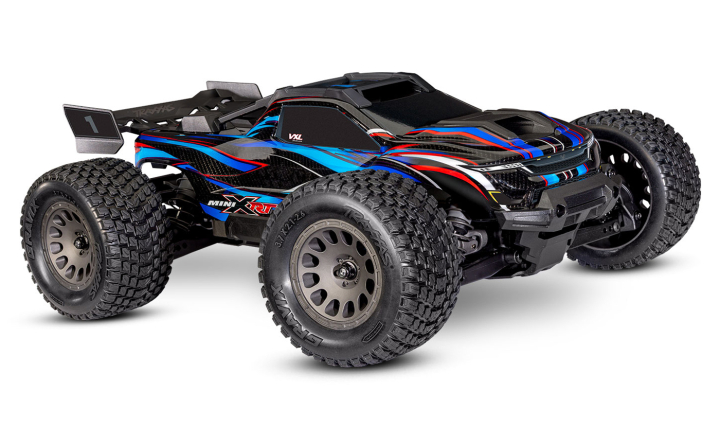 Traxxas Mini XRT RTR TQi VXL-3s Blå - USB-C Laddare / 2s LiPo i gruppen RADIOSTYRD BIL / RC-BILAR / Radiostyrda bilar hos Rynosx4 Hobbyshop AB (TRX108076-1-BLUE)