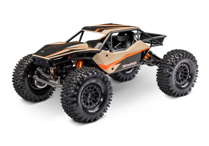 Traxxas TXC-4M 1/18 Extreme Crawler Tan RTR - 3S LiPo/USB Laddare i gruppen RADIOSTYRD BIL / RC-BILAR / Radiostyrda bilar hos Rynosx4 Hobbyshop AB (TRX120074-1-TAN)
