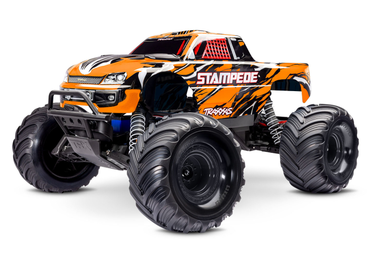Traxxas Stampede 2WD 1/10 RTR Orange NiMH Batteri & USB-C Laddare i gruppen RADIOSTYRD BIL / RC-BILAR / Radiostyrda bilar hos Rynosx4 Hobbyshop AB (TRX36254-8-ORNG)