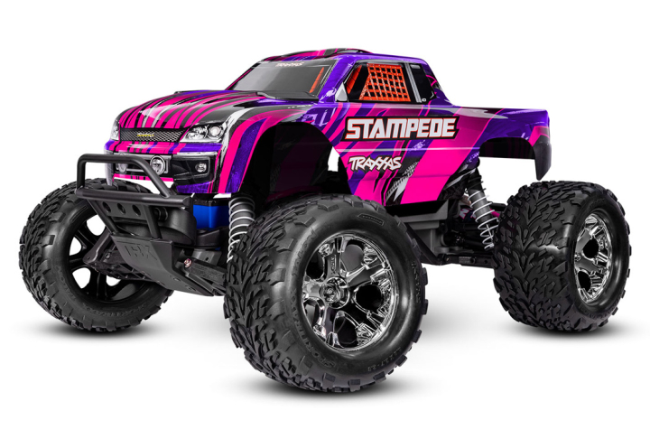 Traxxas Stampede 2WD EHD 1/10 Pink i gruppen RADIOSTYRD BIL / RC-BILAR / Radiostyrda bilar (el) hos Rynosx4 Hobbyshop AB (TRX36254-8-PINK)