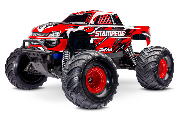 Traxxas Stampede 2WD 1/10 RTR RödX NiMH Batteri & USB-C Laddare i gruppen RADIOSTYRD BIL / RC-BILAR / Radiostyrda bilar hos Rynosx4 Hobbyshop AB (TRX36254-8-REDX)