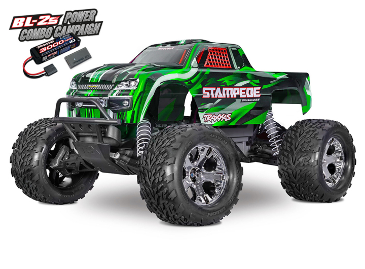 Traxxas Stampede 2WD BL-2s HD 1/10 Grön i gruppen RADIOSTYRD BIL / RC-BILAR / Radiostyrda bilar (el) hos Rynosx4 Hobbyshop AB (TRX36354-4-GRN)
