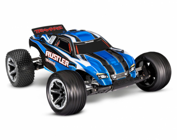 Rustler 2WD 1/10 RTR TQ USB i gruppen RADIOSTYRD BIL / RC-BILAR / Radiostyrda bilar (el) hos Rynosx4 Hobbyshop AB (TRX37054-8-BLUE)