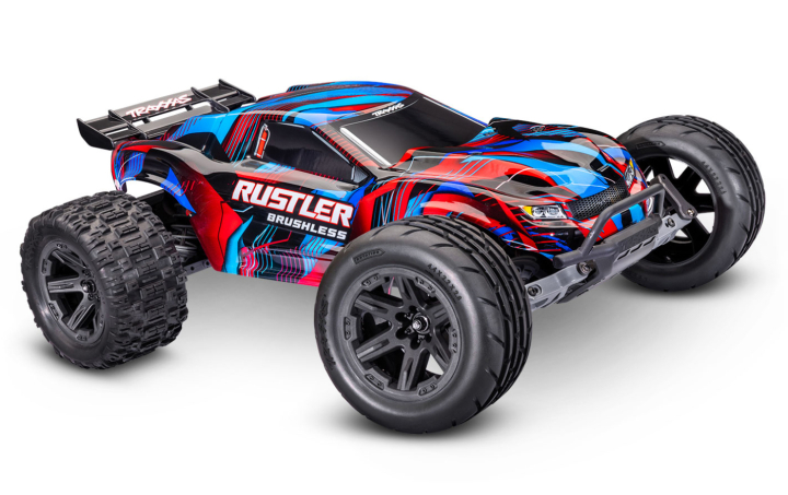 Traxxas Rustler 2WD 1/10 HD VX3 BL 3S RTR Röd i gruppen RADIOSTYRD BIL / RC-BILAR / Radiostyrda bilar hos Rynosx4 Hobbyshop AB (TRX37454-4-RED)