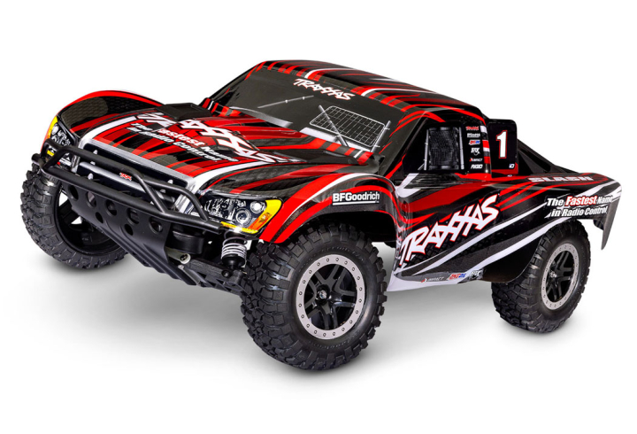 Traxxas Slash 2WD 1/10 RTR Röd EHD Clipless - NiMH Batteri/USB-C Laddare i gruppen RADIOSTYRD BIL / RC-BILAR / Radiostyrda bilar (el) hos Rynosx4 Hobbyshop AB (TRX58234-8-RED)