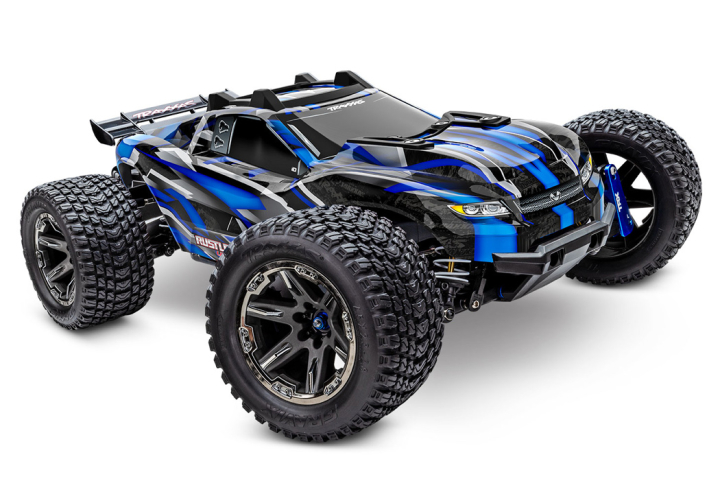 Traxxas Rustler 4WD Ultimate Clipless 1/10 Blå i gruppen RADIOSTYRD BIL / RC-BILAR / Radiostyrda bilar (el) hos Rynosx4 Hobbyshop AB (TRX67097-4-BLUE)