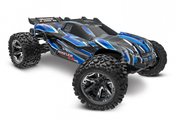 Traxxas Rustler 4x4 VXL HD 1/10 RTR Bl utan batt/laddare i gruppen RADIOSTYRD BIL / RC-BILAR / Radiostyrda bilar (el) hos Rynosx4 Hobbyshop AB (TRX67376-4-BLUE)