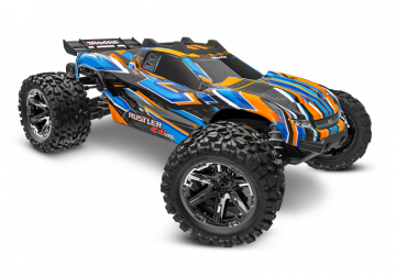 Traxxas Rustler 4x4 VXL HD 1/10 RTR Orange utan batt/laddare i gruppen RADIOSTYRD BIL / RC-BILAR / Radiostyrda bilar (el) hos Rynosx4 Hobbyshop AB (TRX67376-4-ORNG)