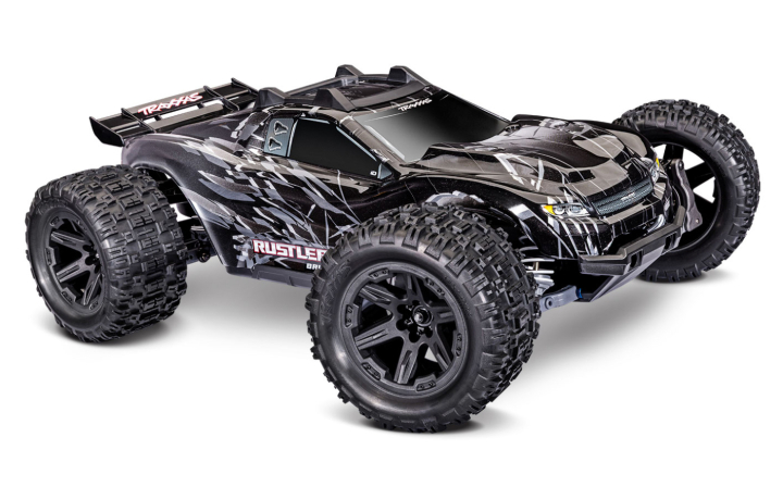 Traxxas Rustler 4x4 1/10 HD VX3 BL 3S RTR Svart i gruppen RADIOSTYRD BIL / RC-BILAR / Radiostyrda bilar hos Rynosx4 Hobbyshop AB (TRX67464-4-BLK)