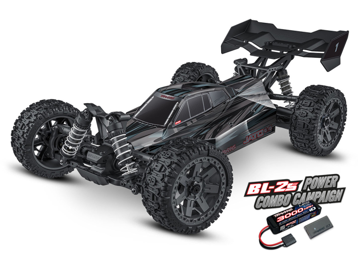 Traxxas Jato Buggy BL-2s 4WD EHD 1/8 Svart i gruppen RADIOSTYRD BIL / RC-BILAR / Radiostyrda bilar (el) hos Rynosx4 Hobbyshop AB (TRX90154-4-BLK)