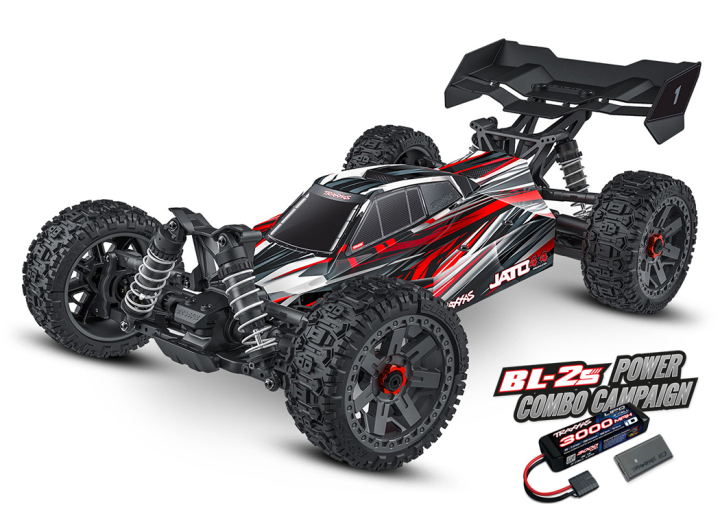 Traxxas Jato Buggy BL-2s 4WD EHD 1/8 Röd i gruppen RADIOSTYRD BIL / RC-BILAR / Radiostyrda bilar (el) hos Rynosx4 Hobbyshop AB (TRX90154-4-RED)
