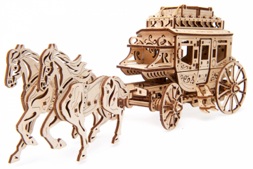 Ugears Stagecoach i gruppen Bygg & Verktyg / Byggsatser tr / Mekaniska 3D-Pussel hos Rynosx4 Hobbyshop AB (UG70045)