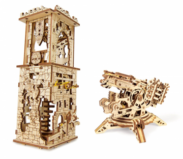Ugears Archballista-Tower i gruppen Bygg & Verktyg / Byggsatser tr / Mekaniska 3D-Pussel hos Rynosx4 Hobbyshop AB (UG70048)