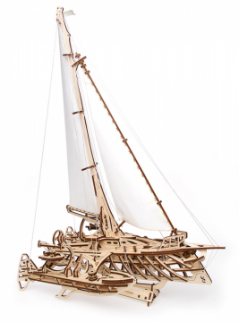 Ugears Trimaran Merihobus i gruppen Bygg & Verktyg / Byggsatser tr / Mekaniska 3D-Pussel hos Rynosx4 Hobbyshop AB (UG70059)