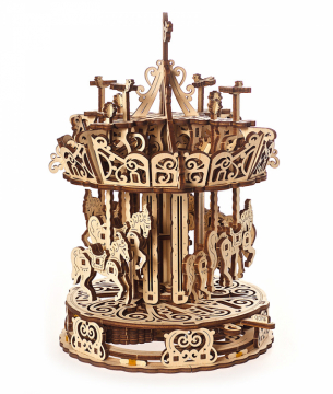 Ugears Carousel i gruppen Bygg & Verktyg / Byggsatser tr / Mekaniska 3D-Pussel hos Rynosx4 Hobbyshop AB (UG70129)