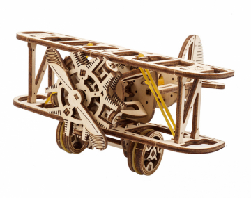 Ugears Mini-Biplane i gruppen Bygg & Verktyg / Byggsatser tr / Mekaniska 3D-Pussel hos Rynosx4 Hobbyshop AB (UG70159)