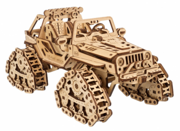 Ugears Tracked Off-Road Vehicle i gruppen Bygg & Verktyg / Byggsatser trä / Mekaniska Byggsatser hos Rynosx4 Hobbyshop AB (UG70204)