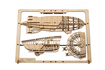 Ugears Zeppelin 2.5D Puzzle i gruppen Bygg & Verktyg / Byggsatser tr / Mekaniska 3D-Pussel hos Rynosx4 Hobbyshop AB (UG70208)